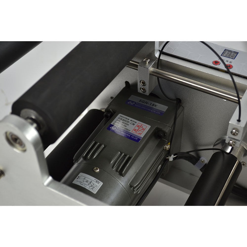 VEVOR LT-50S semi-Auto Round Bottle Labeling Machine, Adjustable Bottle Labeler PLC Control 50pcs/min, Round Tank Intelligent Digtal Display for Bottles 20-120mm