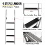 Aluminum Dock Ladder Boat Dock Ladder 4 Steps Pontoon Dock Ladder Dock Stairs