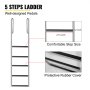 VEVOR Dock Ladders Flip Up, Dock Ladder with Rubber Mat, Swim Ladder Aluminum 5 Step, Each Step 546 x 30 mm, 160 kg Load, for Lake, Marine Boarding, Pool