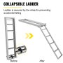 Aluminum Dock Ladder Boat Dock Ladder, 5 Steps, Pontoon Boat Ladder, Dock Stairs