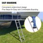 Aluminum Dock Ladder Boat Dock Ladder, 5 Steps, Pontoon Boat Ladder, Dock Stairs