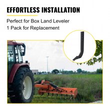 VEVOR Box Blade Shank, 18" Scarifier Shank, 4 Holes Box Scraper Shank, Ripper Shank with Removable Tapered Teeth and Pins, Adjustable Shanks Assembly for Replacement, Digging, Plowing