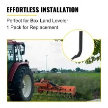 VEVOR Box Blade Shank, 18'' Scarifier Shank, 4 Holes Box Scraper Shank, Ripper Shank with Removable Tapered Teeth and Pins, Adjustable Shanks Assembly for Replacement, Digging, Plowing