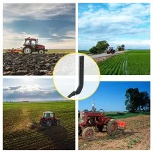 VEVOR Box Blade Shank, 18'' Scarifier Shank, 4 Holes Box Scraper Shank, Ripper Shank with Removable Tapered Teeth and Pins, Adjustable Shanks Assembly for Replacement, Digging, Plowing