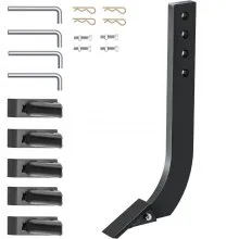 VEVOR Box Blade Shank, 18" Scarifier Shank, 4 Holes Box Scraper Shank, Ripper Shank with Removable Tapered Teeth and Pins, Adjustable Shanks Assembly for Replacement, Digging, Plowing, 4PCS