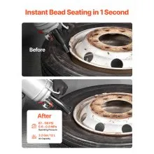 VEVOR Portable Tire Bead Seater, 3.2 Gal / 12 L Air Bead Blaster, Handheld Tire Inflator Tool, 87-116 PSI Operating Pressure, Trigger Seating Inflator for Car, Compact SUV, Light Truck, E-Bike, RV, ATV