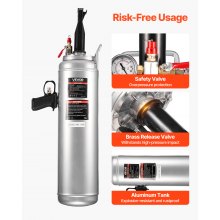 VEVOR Portable Tire Bead Seater, 3.2 Gal / 12 L Air Bead Blaster, Handheld Tire Inflator Tool, 87-116 PSI Operating Pressure, Trigger Seating Inflator for Car, Compact SUV, Light Truck, E-Bike, RV, ATV