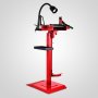 VEVOR tire spreader with built-in tool tray and assorted tools.
