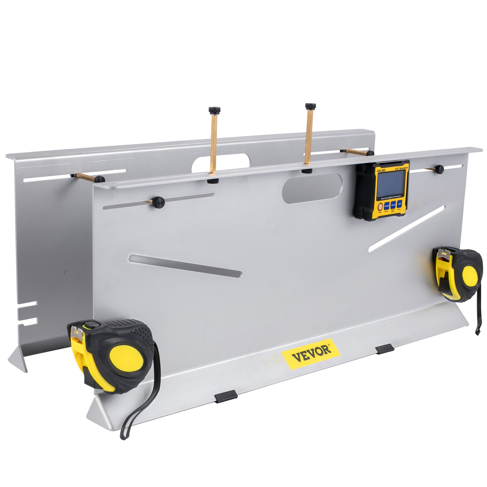 VEVOR Wheel Alignment Tool, 6 Probes Toe Plates, LED Toe Alignment Plates, Double 16Ft Tape Measures Alignment Tools Automotive, Charging Toe Alignment Tool, Wheel Alignment Tool Gauge Camber Caster