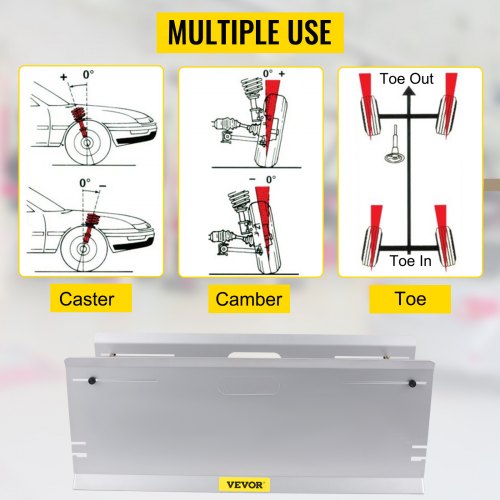 VEVOR Wheel Alignment Tool, 4 Probes Toe Plates, Double 16 ft Measure Tapes, Stands Off Alignment Tools Automotive, Aluminum Alloy Toe Alignment Tool, Wheel Alignment Tool for Camber Caster
