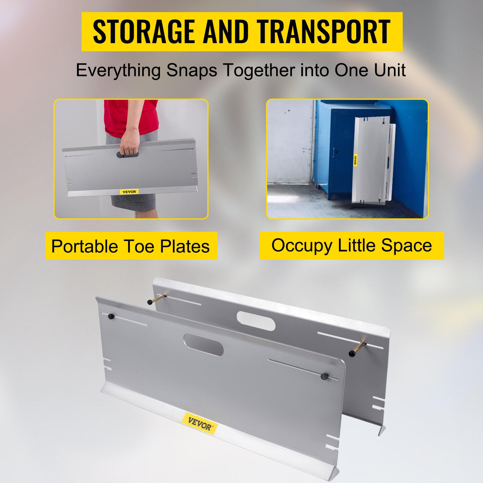 VEVOR Wheel Alignment Tool Toe Plates 4 Probes 2 Tape Measures Camber Caster Toe