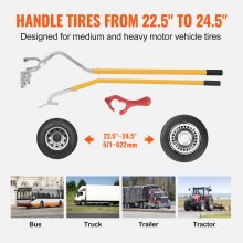 VEVOR Truck Tire Changer Mount Demount 22.5-24.5 in Radial Bias Ply/Tubeless Tire