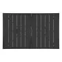 VEVOR Outdoor Patio Dining Table, 150cm Long Rectangular Metal Steel Slat Backyard Bistro Tables for 4-6, with 38mm Umbrella Hole, All-Weather Large Furniture for Lawn Garden Porch, Black