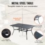 VEVOR 7 Pieces Patio Dining Set, Outdoor Furniture Table and Swivel Chairs Set, All Weather Garden Furniture Table Sets, Iron Patio Conversation Set with Umbrella Hole, For Lawn, Deck, Backyard, Black