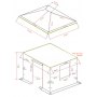 VEVOR Winter Gazebo Cover Fits 10 x 14 ft Hardtop Gazebos, All-Weather Gazebo Cover with Sidewalls & Mesh Windows, High-Density PE Material, Enclosed Storage Shelter Covers, Gazebos not Included
