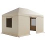VEVOR Winter Gazebo Cover Fits 10 x 14 ft Hardtop Gazebos, All-Weather Gazebo Cover with Sidewalls & Mesh Windows, High-Density PE Material, Enclosed Storage Shelter Covers, Gazebos not Included