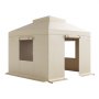 VEVOR Winter Gazebo Cover Fits 10 x 10 ft Hardtop Gazebos, All-Weather Double-Tiered Gazebo Cover with Sidewalls & Mesh Windows, High-Density PE Enclosed Storage Shelter Covers, Gazebos not Included