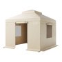 VEVOR Winter Gazebo Cover Fits 10 x 10 ft Hardtop Gazebos, All-Weather Double-Tiered Gazebo Cover with Sidewalls & Mesh Windows, High-Density PE Enclosed Storage Shelter Covers, Gazebos not Included