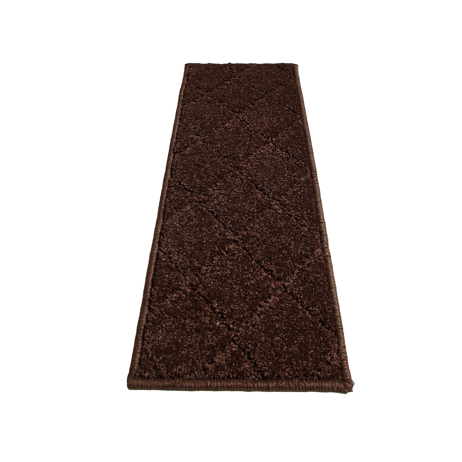 VEVOR Stair Treads, Stairs Carpet Non-Slip 716 x 232 mm, Indoor Stair Runner for Wooden Steps, Anti Slip Carpet Soft Edging Stair Rugs Mats for Kids Elders and Dogs, 15 pcs, Brown