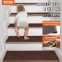 VEVOR Stair Treads, Stairs Carpet Non Slip 760 x 203 mm, Indoor Stair Runner for Wooden Steps, Anti Slip Carpet Stair Rugs Mats for Kids Elders and Dogs, 15 pcs, Brown