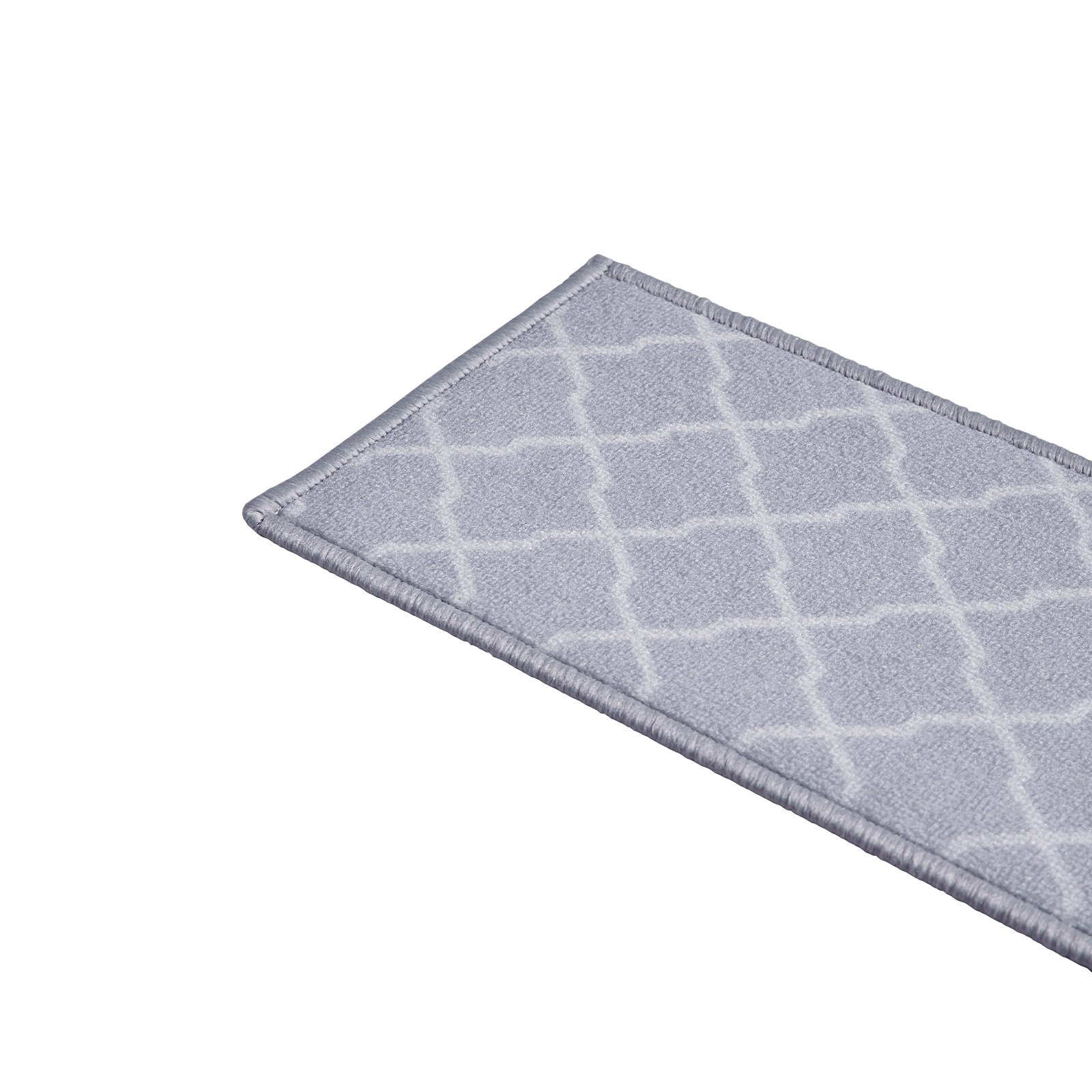 VEVOR Stair Treads, Stairs Carpet Non Slip 711x229 mm, Indoor Stair Runner for Wooden Steps, Anti Slip Carpet Soft Edging Stair Rugs Mats for Kids Elders and Dogs, 15 pcs, Light Gray