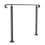 VEVOR Wrought Iron Handrail, Fit 2 or 3 Steps Outdoor Stair Railing, Adjustable Front Porch Hand Rail, Black Transitional Hand railings for Concrete Steps or Wooden Stairs with Installation Kit