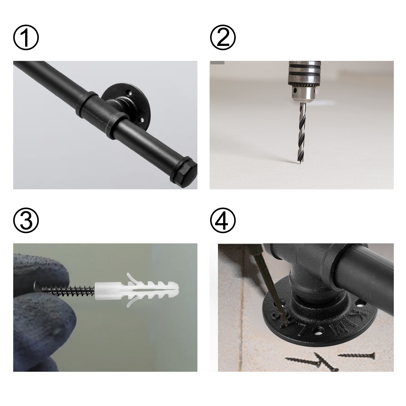 Stair Handrail Steel Pipe for Stairs Railing Grab Iron Handrail shopping malls