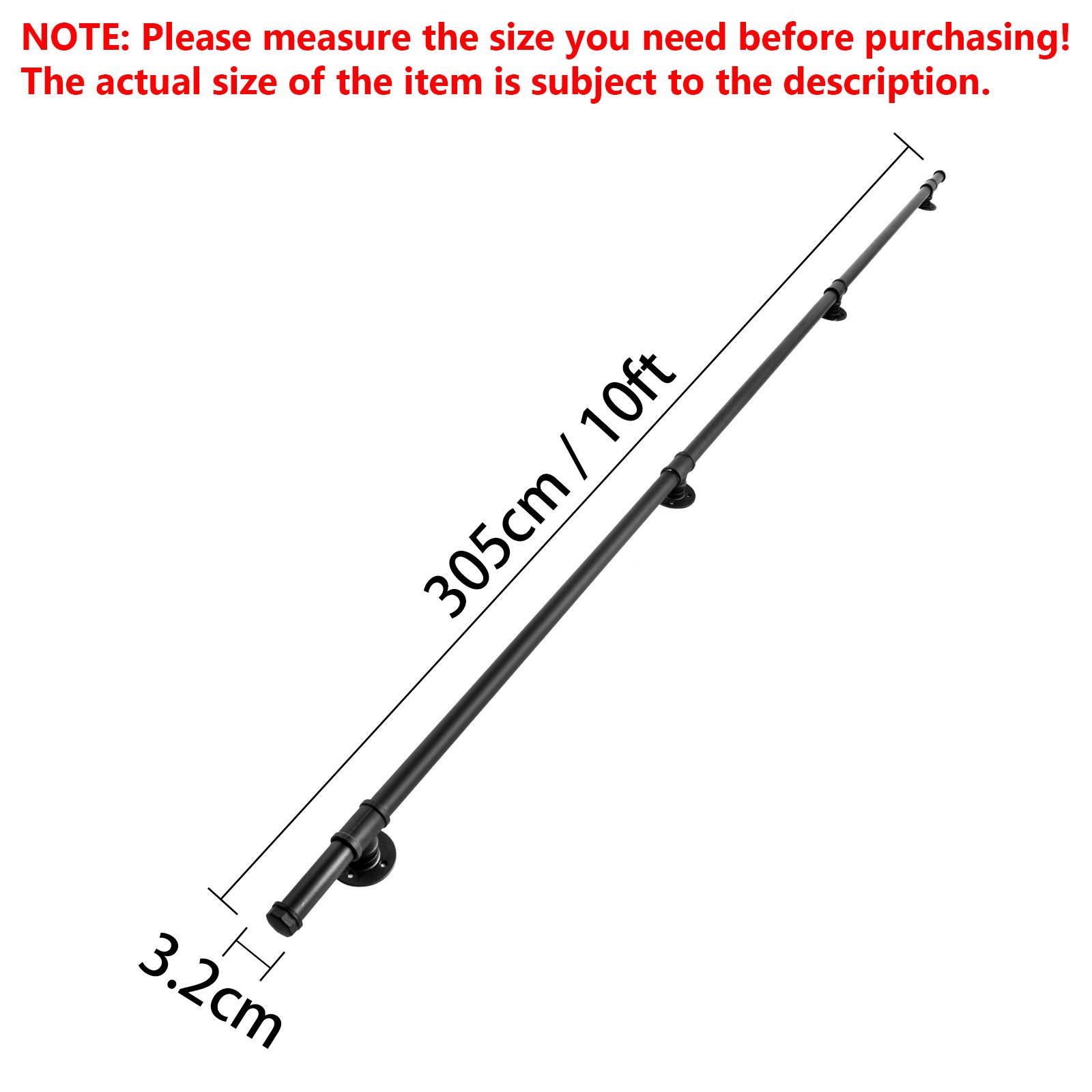 Stair Handrail Steel Pipe for Stairs Railing Grab Iron Handrail shopping malls