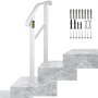 Wrought Iron Handrail Handrail Arch #1 Fits 1 Or 2 Steps For Outdoor Stepsmatte White