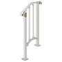 VEVOR Wrought Iron Handrail Adjustable Stair Handrail For 1 to 2 Steps White