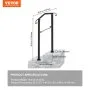 VEVOR Handrails for Outdoor Steps, Fit 1 or 2 Steps Outdoor Stair Railing, Arch#1 Wrought Iron Handrail, Flexible Porch Railing, Black Transitional Handrails for Concrete Steps or Wooden Stairs
Visit the Happybuy Store