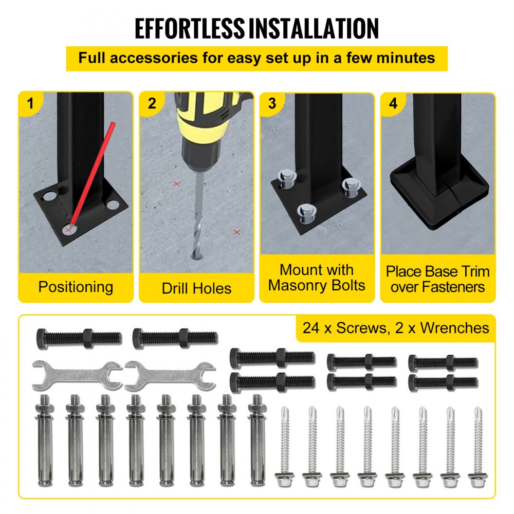 Handrail Picket #1 Fits 1 Step Matte Black