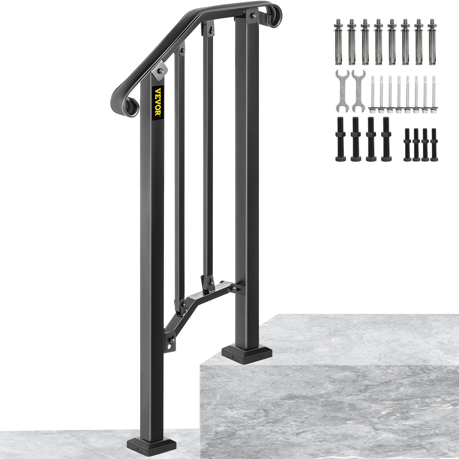 Handrail Picket #1 Fits 1 Step Matte Black