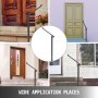 VEVOR Handrails for Outdoor Steps 1-2 Step Railings Wrought Iron Handrail Stair Railings for Steps Black Iron Railings for Steps Wall and Floor Mounted with Installation Kit