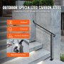 outdoor carbon steel VEVOR handrails suitable for all weather, heatproof, and rust-proof.