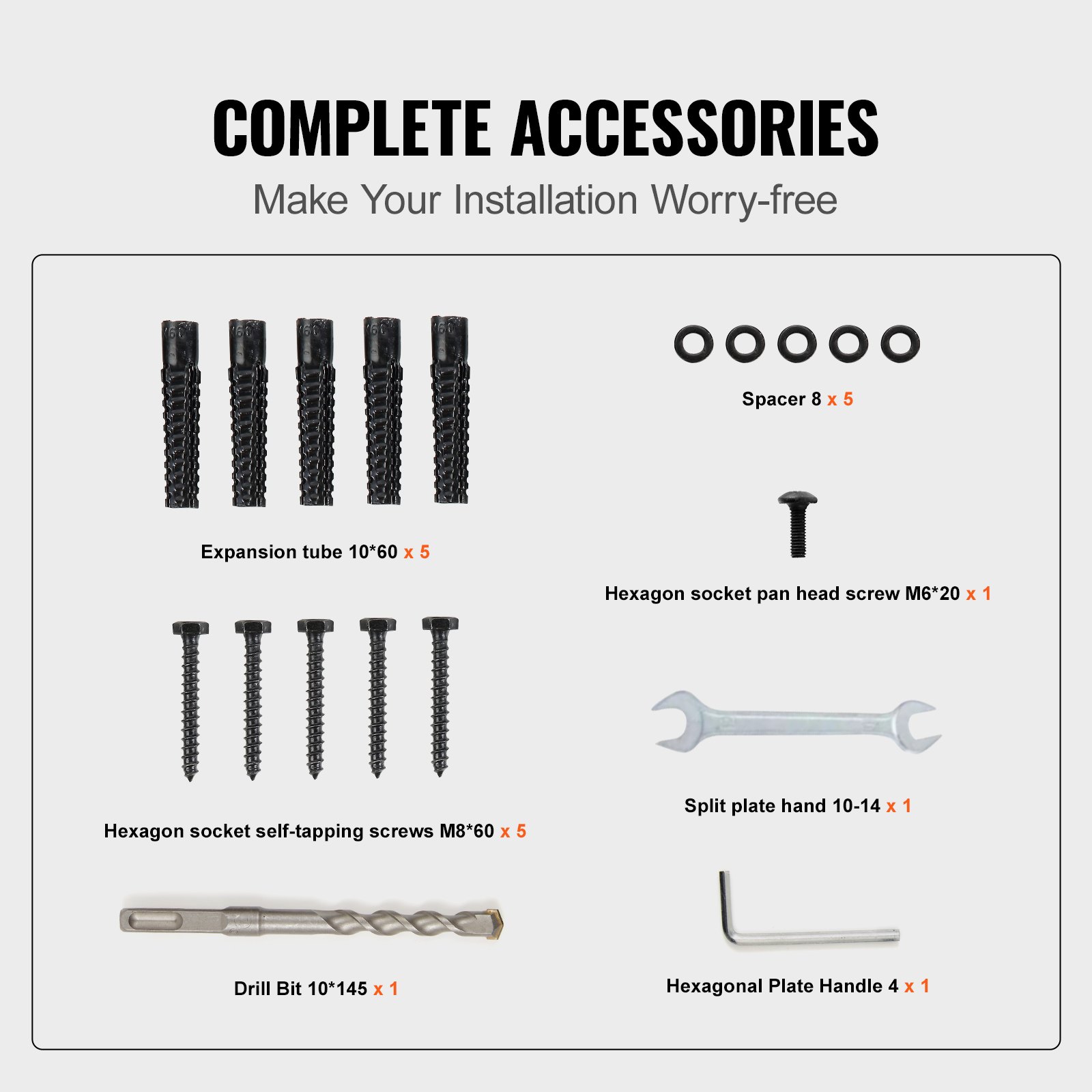 VEVOR Handrails for Outdoor Steps 1-2 Step Railings Wrought Iron Handrail Stair Railings for Steps Black Iron Railings for Steps Wall and Floor Mounted with Installation Kit