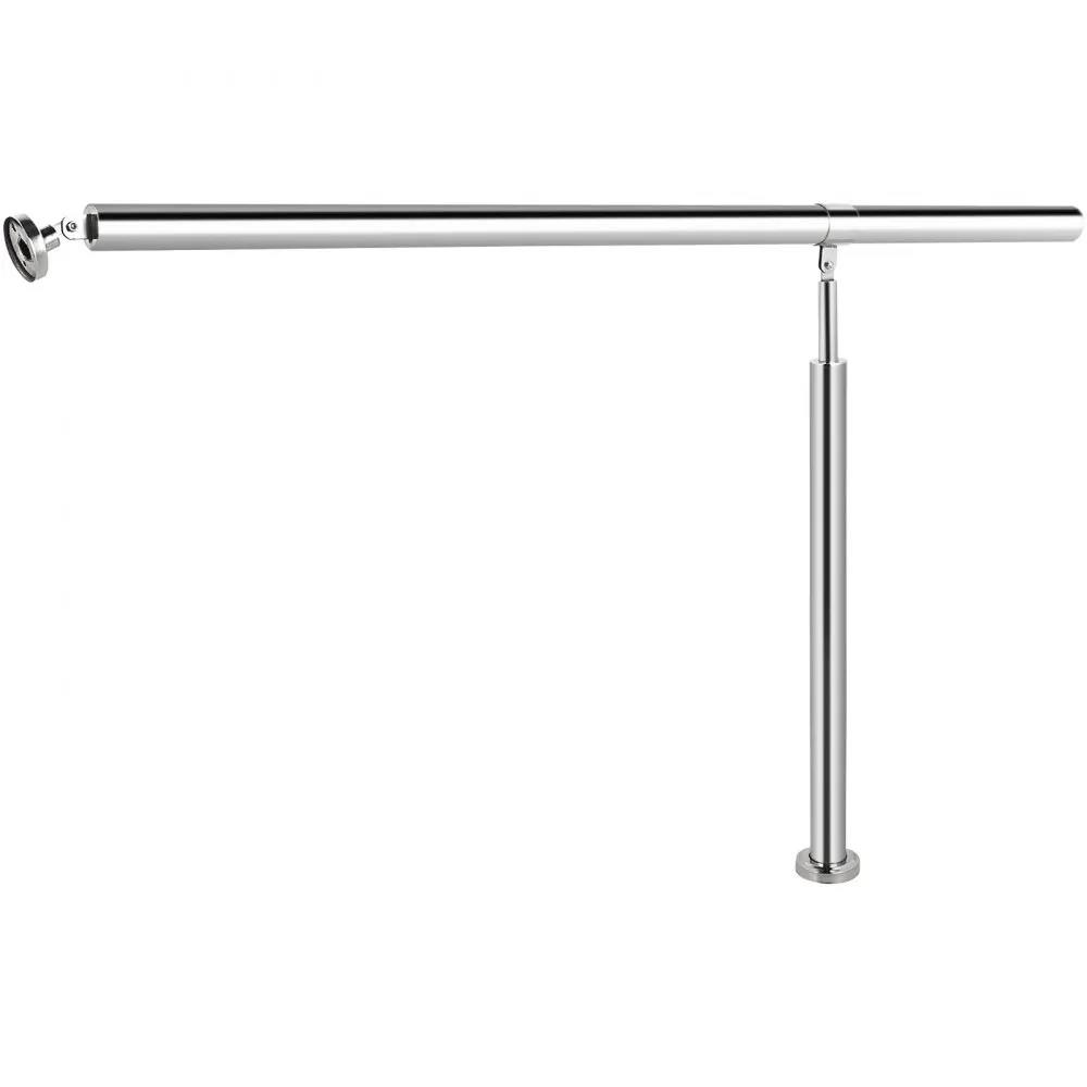 VEVOR stainless steel step handrail with modern sleek design and secure mounting.
