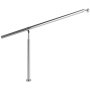 VEVOR stainless steel step handrail with adjustable height and sleek design.