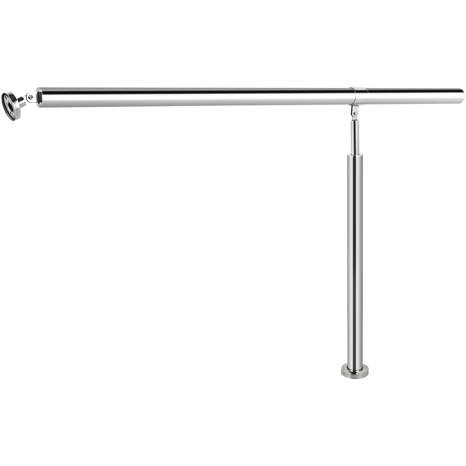 VEVOR stainless steel step handrail with modern sleek design and secure mounting.