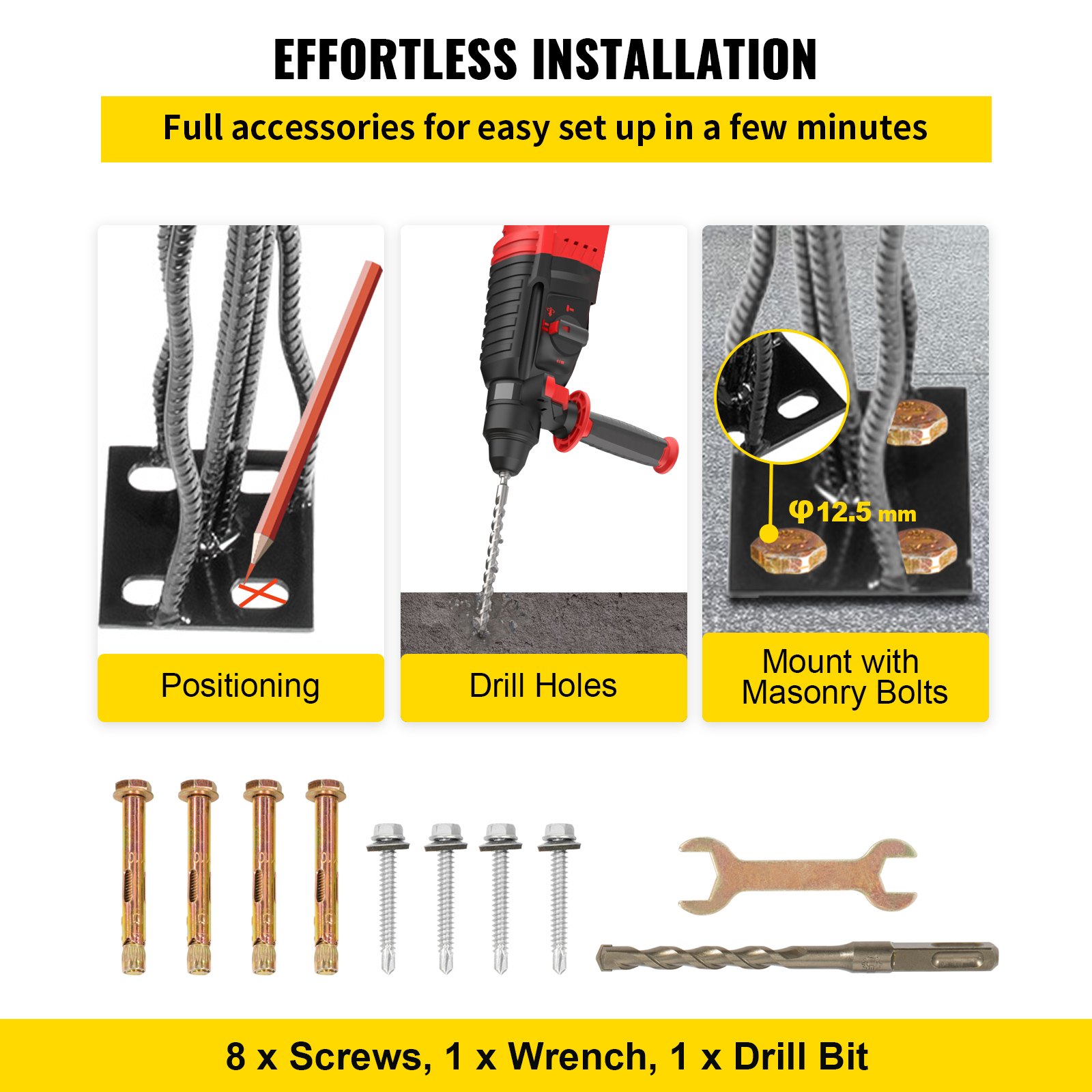 2-Step Handrail Single Post Handrail Branch-Type Metal Handrail for Stairs Steel