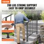 VEVOR outdoor handrails: 200 lbs support, secure grip, safe for all ages.