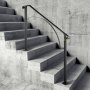 modern concrete staircase with sleek VEVOR outdoor handrails for safer access.
