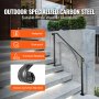 VEVOR outdoor handrails in carbon steel, heatproof, rust-proof, corrosion-resistant.