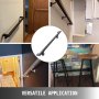 Handrails for Stairs Handrail Bracket Iron Handrail Black Grab Support PRO