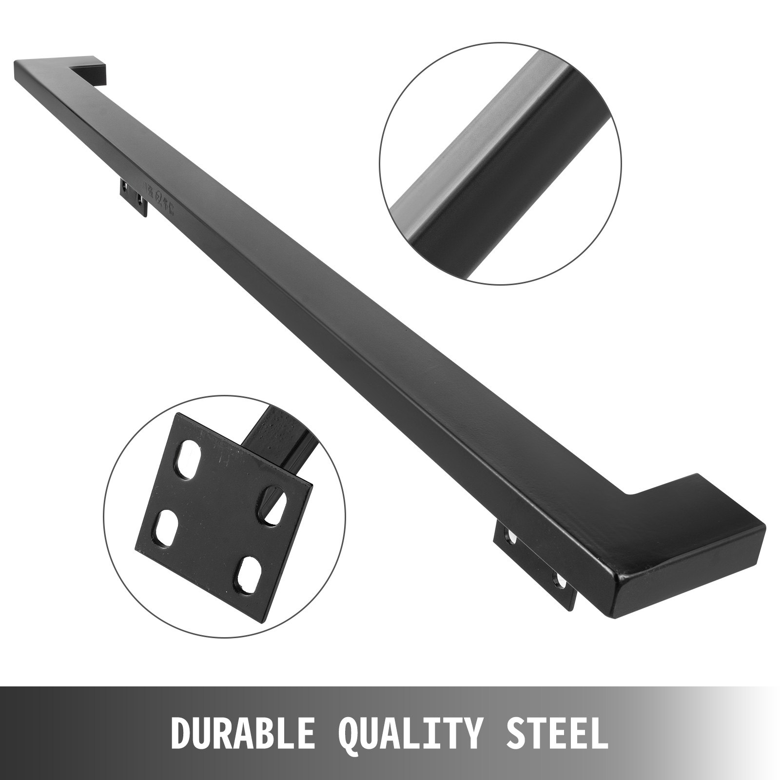Handrails for Stairs Handrail Bracket Iron Handrail Black Grab Support PRO