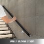 Stair Handrail, Stair Rail, Aluminum Indoor Handrail For Stairs 4ft Length Black