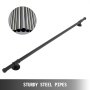 VEVOR Black 5 ft 200lbs Capacity Industrial Iron Pipe 1.25 Inch Tube Diameter Indoor Stairs Wall Mounted Stairway Handrail