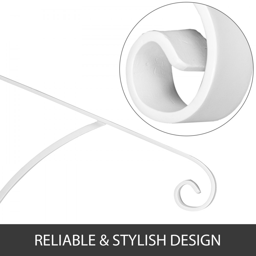 VEVOR Wrought Iron Handrail Wall Mounted Hand Railing, White