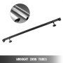 VEVOR Stair Handrail Three Step Stair Rail 3ft Length Modern Handrails for Stairs Black Wrought Iron Indoor Handrail for Stairs 200lbs Capacity Wall Mounted Stairway Railing with Brackets