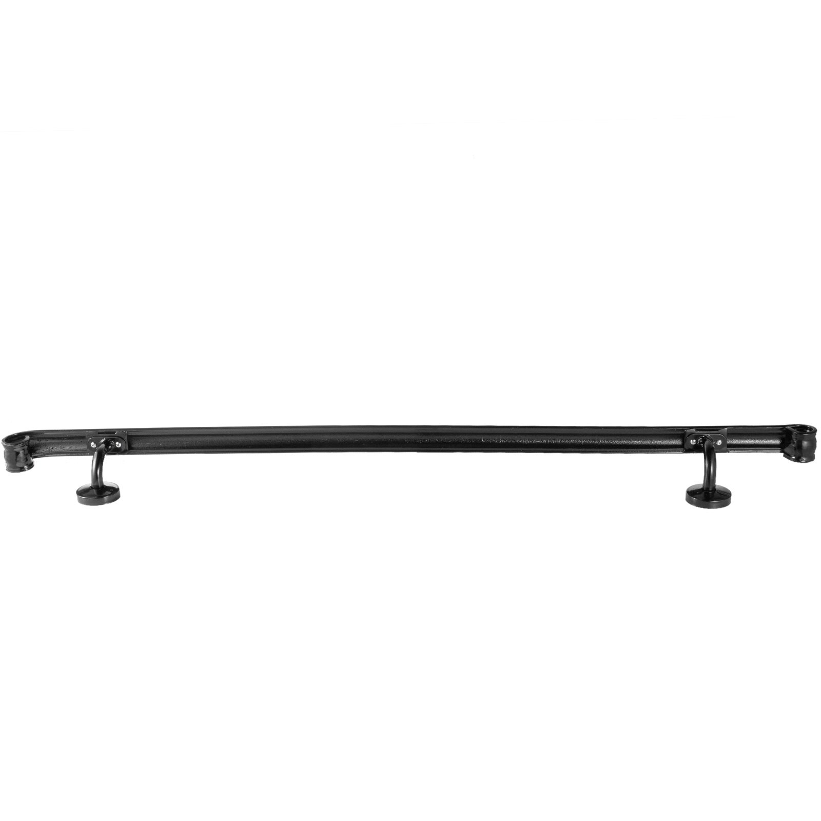 VEVOR Stair Handrail Three Step Stair Rail 3ft Length Modern Handrails for Stairs Black Wrought Iron Indoor Handrail for Stairs 200lbs Capacity Wall Mounted Stairway Railing with Brackets